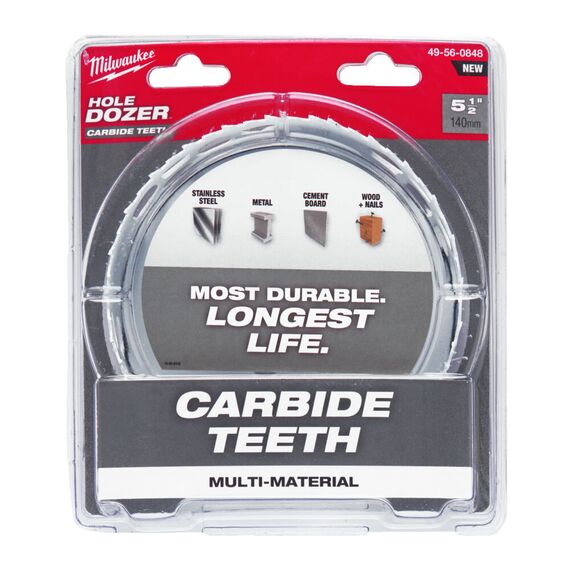 Биметаллическая коронка с твердосплавными зубьями Milwaukee HOLE DOZER CARBIDE 140 MM - 49560848, Диаметр: 140, Модель: HOLE DOZER CARBIDE 140 MM, внеший вид, изображение 2