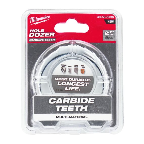 Биметаллическая коронка с твердосплавными зубьями Milwaukee HOLE DOZER CARBIDE 68 MM - 49560730, Диаметр: 68, Модель: HOLE DOZER CARBIDE 68 MM, внеший вид, изображение 2