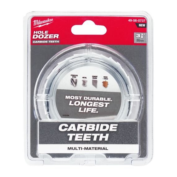 Биметаллическая коронка с твердосплавными зубьями Milwaukee HOLE DOZER CARBIDE 86 MM - 49560737, Диаметр: 86, Модель: HOLE DOZER CARBIDE 86 MM, внеший вид, изображение 3
