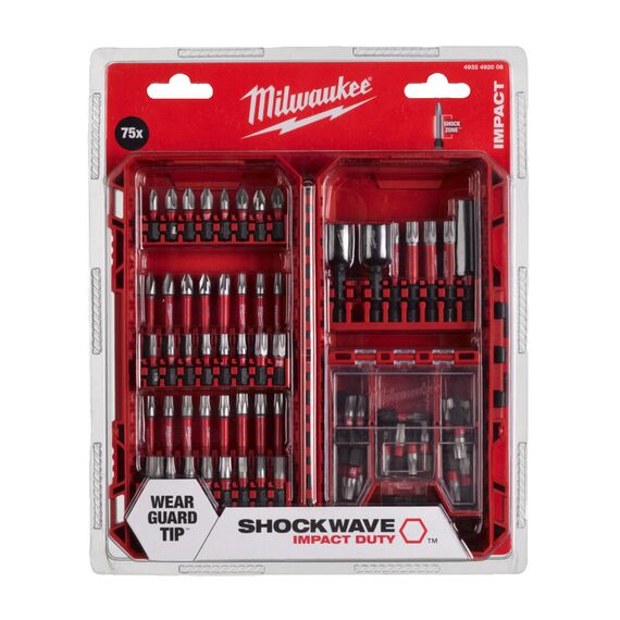 Набор ударных бит Milwaukee SHOCKWAVE IMPACT DUTY BIT SET 75PC - 4932492008, Модель: SHOCKWAVE IMPACT DUTY BIT SET 75PC, внеший вид, изображение 2