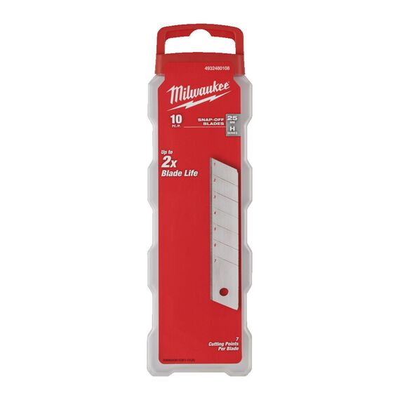 Сменное лезвие для выдвижных ножей Milwaukee SNAP BLADES 25 MM 10pcs - 4932480108, Модель: SNAP BLADES 25 MM 10pcs, фото, изображение 3 Сменное лезвие для выдвижных ножей Milwaukee SNAP BLADES 25 MM 10pcs - 4932480108, Модель: SNAP BLADES 25 MM 10pcs, внеший вид, изображение 3