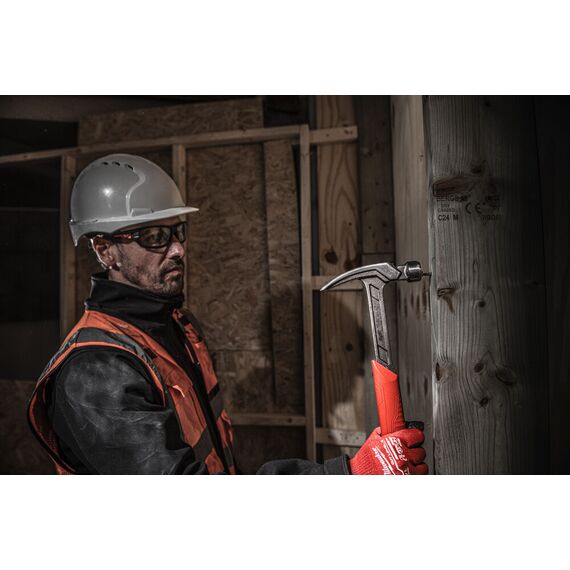 Стальной молоток с прямым гвоздодером Milwaukee STEEL RIP CLAW HAMMER 16OZ 450G - 4932478653, Модель: STEEL RIP CLAW HAMMER 16OZ 450G, внеший вид, изображение 9