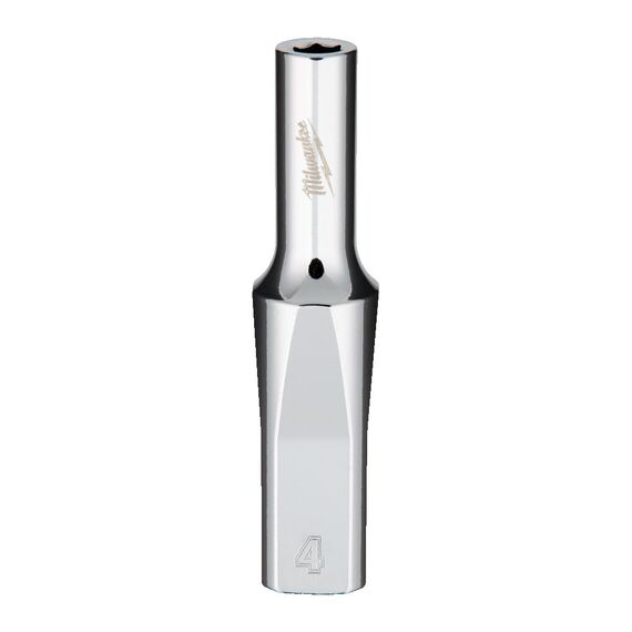 Головка Milwaukee ¼˝ DRIVE SOCKET METRIC DEEP-4 MM удлиненная - 4932479994, Модель: ¼˝ DRIVE SOCKET METRIC DEEP-4 MM, внеший вид