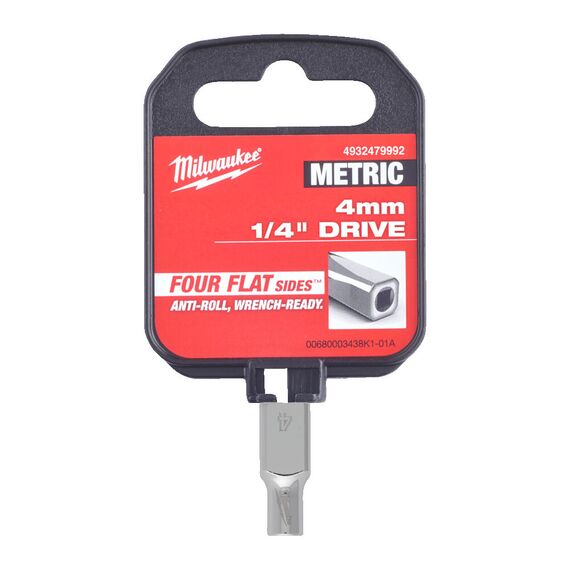 Головка Milwaukee ¼ DRIVE 4 MM - 4932479992, Модель: ¼ DRIVE 4 MM, внеший вид, изображение 2