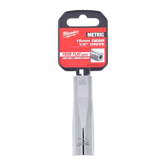 Головка Milwaukee ½˝ DRIVE SOCKET METRIC DEEP-15 MM удлиненная - 4932480035, Модель: ½˝ DRIVE SOCKET METRIC DEEP-15 MM, внеший вид, изображение 2