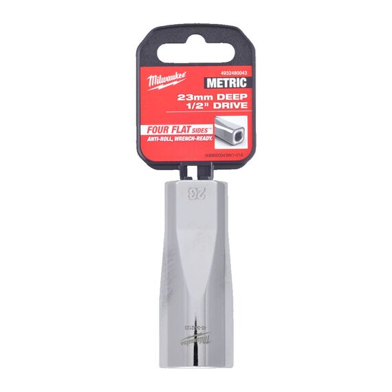 Головка Milwaukee ½˝ DRIVE SOCKET METRIC DEEP-23 MM удлиненная - 4932480043, Модель: ½˝ DRIVE SOCKET METRIC DEEP-23 MM, внеший вид, изображение 2