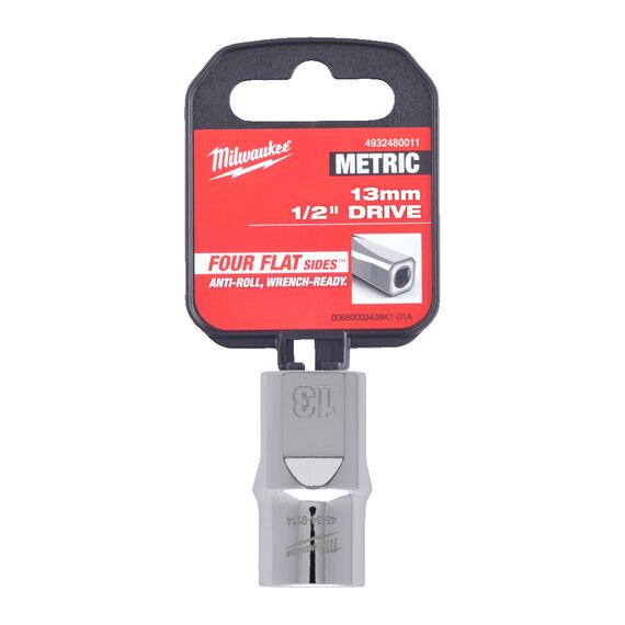 Головка Milwaukee ½˝ DRIVE SOCKET METRIC STANDARD-13 MM - 4932480011, Модель: ½˝ DRIVE SOCKET METRIC STANDARD-13 MM, внеший вид, изображение 2