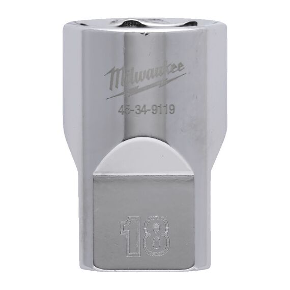 Головка Milwaukee ½˝ DRIVE SOCKET METRIC STANDARD-18 MM - 4932480016, Модель: ½˝ DRIVE SOCKET METRIC STANDARD-18 MM, внеший вид
