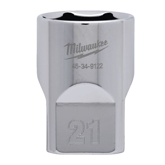 Головка Milwaukee ½˝ DRIVE SOCKET METRIC STANDARD-21 MM - 4932480019, Модель: ½˝ DRIVE SOCKET METRIC STANDARD-21 MM, внеший вид