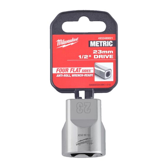 Головка Milwaukee ½˝ DRIVE SOCKET METRIC STANDARD-23 MM - 4932480021, Модель: ½˝ DRIVE SOCKET METRIC STANDARD-23 MM, внеший вид, изображение 2