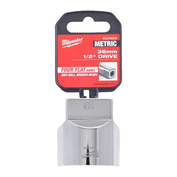 Головка Milwaukee ½˝ DRIVE SOCKET METRIC STANDARD-36 MM - 4932480029, Модель: ½˝ DRIVE SOCKET METRIC STANDARD-36 MM, внеший вид, изображение 2