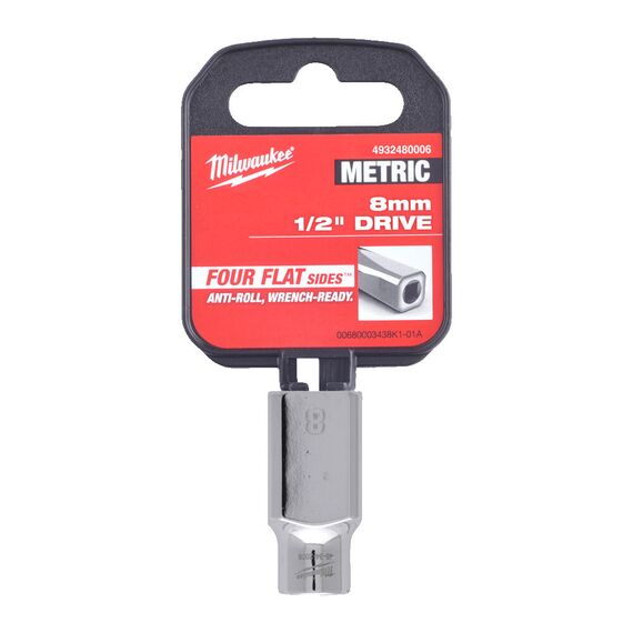 Головка Milwaukee ½˝ DRIVE SOCKET METRIC STANDARD-8 MM - 4932480006, Модель: ½˝ DRIVE SOCKET METRIC STANDARD-8 MM, внеший вид, изображение 2