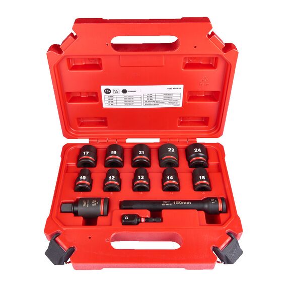 Набор ударных головок Milwaukee ½˝ IMPACT SOCKET SET STD - 4932480456, внеший вид