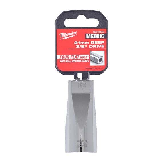 Головка Milwaukee ⅜˝ DRIVE SOCKET METRIC DEEP-21 MM удлиненная - 4932480002, Модель: ⅜˝ DRIVE SOCKET METRIC DEEP-21 MM, внеший вид, изображение 2