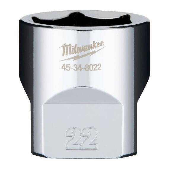 Головка Milwaukee ⅜˝ DRIVE SOCKET METRIC STANDARD-22 MM - 4932479998, Модель: ⅜˝ DRIVE SOCKET METRIC STANDARD-22 MM, внеший вид