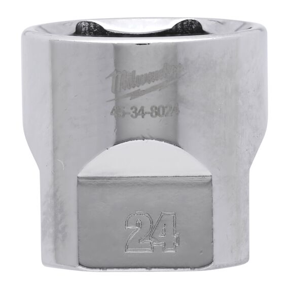 Головка Milwaukee ⅜˝ DRIVE SOCKET METRIC STANDARD-24 MM - 4932480000, Модель: ⅜˝ DRIVE SOCKET METRIC STANDARD-24 MM, внеший вид