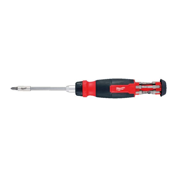 Универсальная отвертка с трещоткой Milwaukee 14 IN 1 RATCHET MULTI-BIT SCREWDRIVER - 4932480582, Тип отвертки: Набор, Модель: 14 IN 1 RATCHET MULTI-BIT SCREWDRIVER, внеший вид, изображение 2