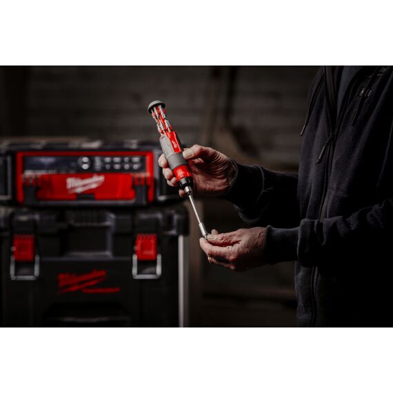 Универсальная отвертка с трещоткой Milwaukee 27 IN 1 RATCHET MULTI-BIT SCREWDRIVER - 4932480583, Модель: 27 IN 1 RATCHET MULTI-BIT SCREWDRIVER, внеший вид, изображение 7