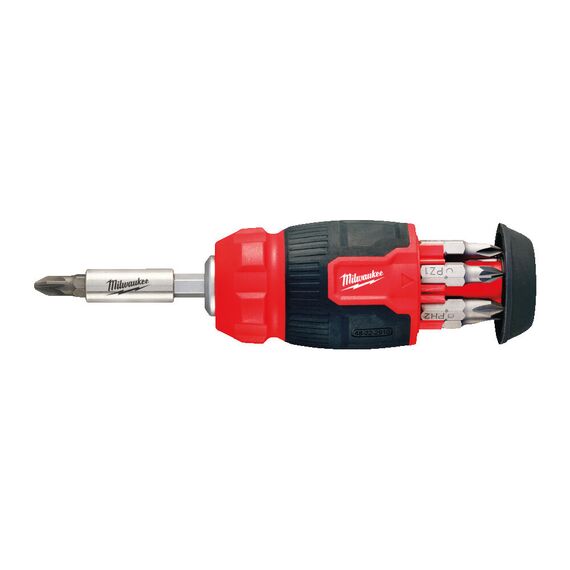Универсальная отвертка Milwaukee 8 IN 1 COMPACT MULTI-BIT SCREWDRIVER - 4932492807, Тип отвертки: Набор, Модель: 8 IN 1 COMPACT MULTI-BIT SCREWDRIVER, внеший вид, изображение 2