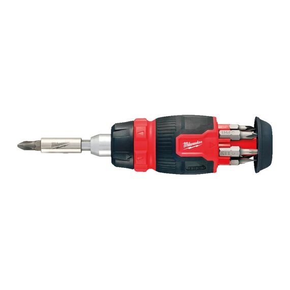 Универсальная отвертка с трещоткой Milwaukee 8 IN 1 COMPACT RATCHETING MULTI-BIT SCREWDRIVER - 4932480581, Модель: 8 IN 1 COMPACT RATCHETING MULTI-BIT SCREWDRIVER, внеший вид, изображение 2