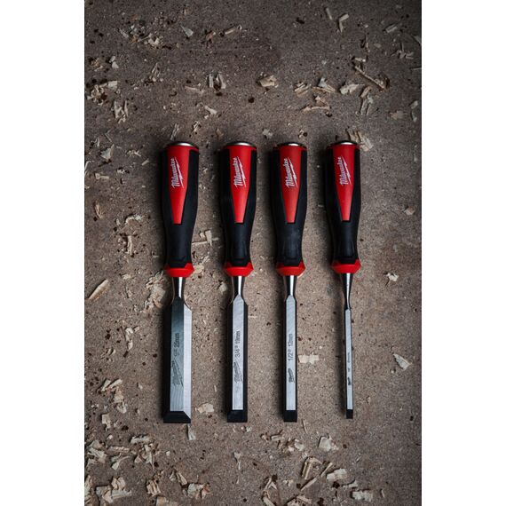 Стамеска плоская Milwaukee BEVELED EDGE CHISELS SET 4PC - 4932479897, Модель: BEVELED EDGE CHISELS SET 4PC, внеший вид, изображение 3