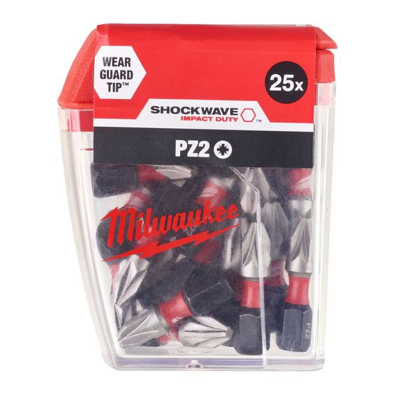 Ударная бита Milwaukee CD SHOCKWAVE™ TIC TAC PZ 2 X 25 MM 10X25 PCS - 4932430864, внеший вид
