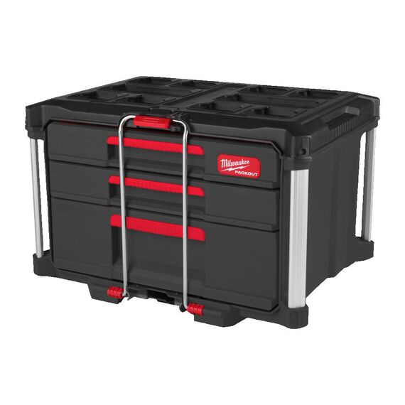 Кейс с выдвижными ящиками Milwaukee PACKOUT 2+1 DRAWER TOOL BOX - 4932493190, Модель: PACKOUT 2+1 DRAWER TOOL BOX, внеший вид, изображение 2