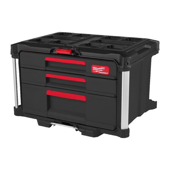 Кейс с выдвижными ящиками Milwaukee PACKOUT 2+1 DRAWER TOOL BOX - 4932493190, Модель: PACKOUT 2+1 DRAWER TOOL BOX, внеший вид, изображение 3