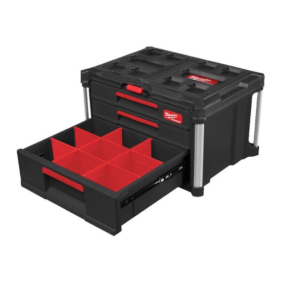 Кейс с выдвижными ящиками Milwaukee PACKOUT 2+1 DRAWER TOOL BOX - 4932493190, Модель: PACKOUT 2+1 DRAWER TOOL BOX, внеший вид, изображение 4