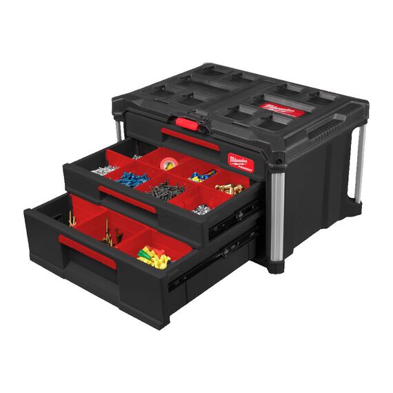 Кейс с выдвижными ящиками Milwaukee PACKOUT 2+1 DRAWER TOOL BOX - 4932493190, Модель: PACKOUT 2+1 DRAWER TOOL BOX, внеший вид, изображение 6