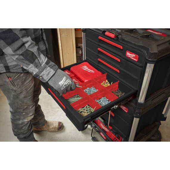Кейс с выдвижными ящиками Milwaukee PACKOUT 4 DRAWER TOOL BOX - 4932493189, Модель: PACKOUT 4 DRAWER TOOL BOX, внеший вид, изображение 8