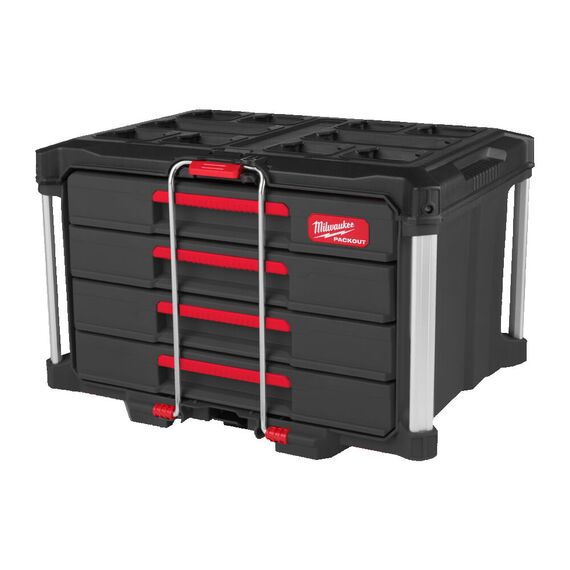 Кейс с выдвижными ящиками Milwaukee PACKOUT 4 DRAWER TOOL BOX - 4932493189, Модель: PACKOUT 4 DRAWER TOOL BOX, внеший вид, изображение 2
