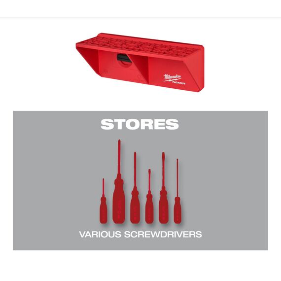 Держатель отверток Milwaukee PACKOUT SCREWDRIVER RACK - 4932480711, Модель: PACKOUT SCREWDRIVER RACK, внеший вид, изображение 5