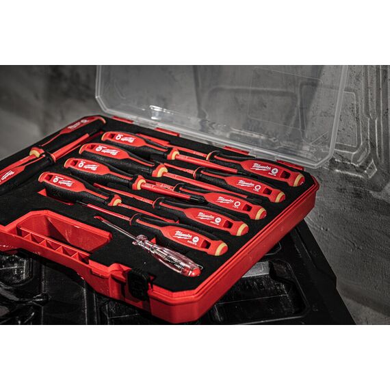 Набор трехгранных отверток и тестер напряжения Milwaukee TRI-LOBE VDE SCREWDRIVER 12PC SET - 4932479095, Тип отвертки: Набор, Модель: TRI-LOBE VDE SCREWDRIVER 12PC SET, внеший вид, изображение 5
