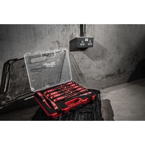 Набор трехгранных отверток и тестер напряжения Milwaukee TRI-LOBE VDE SCREWDRIVER 12PC SET - 4932479095, Тип отвертки: Набор, Модель: TRI-LOBE VDE SCREWDRIVER 12PC SET, внеший вид, изображение 7