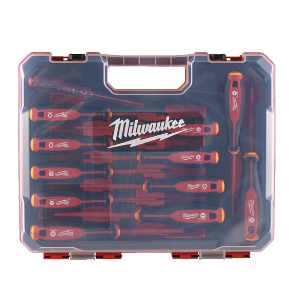 Набор трехгранных отверток и тестер напряжения Milwaukee TRI-LOBE VDE SCREWDRIVER 12PC SET - 4932479095, Тип отвертки: Набор, Модель: TRI-LOBE VDE SCREWDRIVER 12PC SET, внеший вид, изображение 2