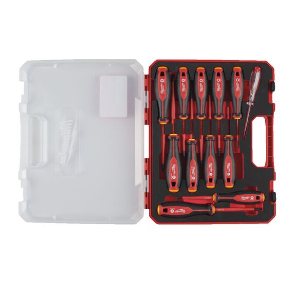 Набор трехгранных отверток и тестер напряжения Milwaukee TRI-LOBE VDE SCREWDRIVER 12PC SET - 4932479095, Тип отвертки: Набор, Модель: TRI-LOBE VDE SCREWDRIVER 12PC SET, внеший вид, изображение 3