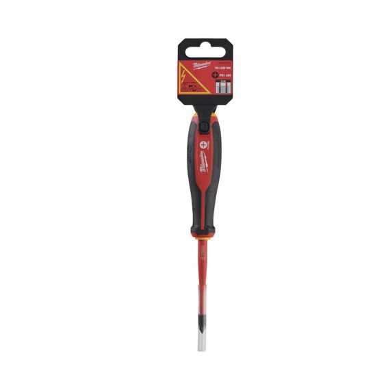 Трехгранная отвертка, изолированная Milwaukee TRI-LOBE VDE SCREWDRIVER PH1 X80 - 4932478721, Тип отвертки: PH 1, Модель: TRI-LOBE VDE SCREWDRIVER PH1 X80, внеший вид, изображение 2