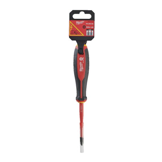 Трехгранная отвертка, изолированная Milwaukee TRI-LOBE VDE SCREWDRIVER PH⁄S L1 X80 - 4932478733, Тип отвертки: PH / SL 1, Модель: TRI-LOBE VDE SCREWDRIVER PH⁄S L1 X80, внеший вид, изображение 2