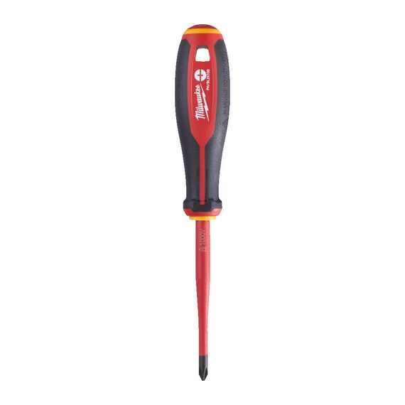 Трехгранная отвертка, изолированная Milwaukee TRI-LOBE VDE SCREWDRIVER PH⁄SL2 X100 - 4932478734, Тип отвертки: PH / SL 2, Модель: TRI-LOBE VDE SCREWDRIVER PH⁄SL2 X100, Длина (мм): 100, внеший вид