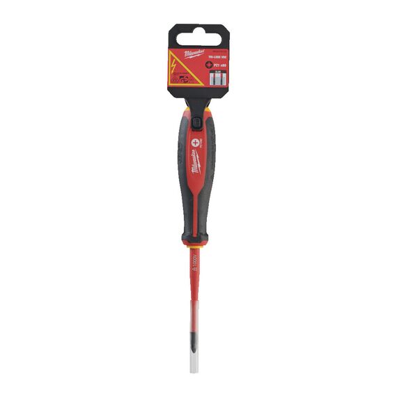 Трехгранная отвертка, изолированная Milwaukee TRI-LOBE VDE SCREWDRIVER PZ1 X80 - 4932478725, Тип отвертки: PZ 1, Модель: TRI-LOBE VDE SCREWDRIVER PZ1 X80, Длина (мм): 80, внеший вид, изображение 2