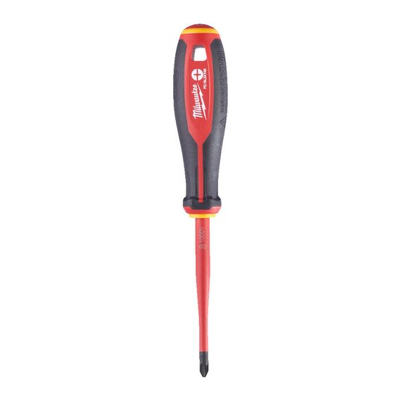 Трехгранная отвертка, изолированная Milwaukee TRI-LOBE VDE SCREWDRIVER PZ⁄SL2 X100 - 4932478736, Тип отвертки: PZ / SL 2, Модель: TRI-LOBE VDE SCREWDRIVER PZ⁄SL2 X100, Длина (мм): 100, внеший вид