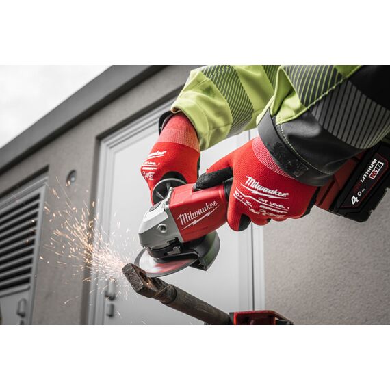 Аккумуляторная углошлифовальная машина Milwaukee M18 BLSAG125X-402X - 4933492644, Модель: M18 BLSAG125X-402X, внеший вид, изображение 14