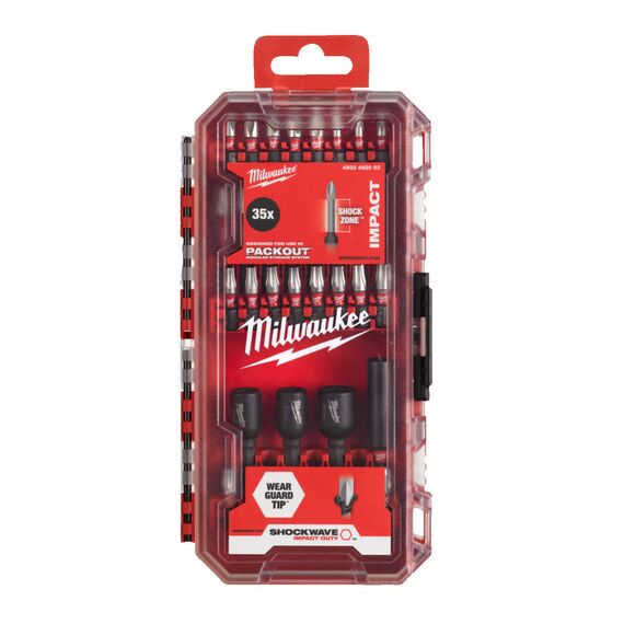 Набор ударных бит и головок Milwaukee SHOCKWAVE™ IMPACT DUTY™ BIT SET-35PC - 4932492003, Модель: SHOCKWAVE™ IMPACT DUTY™ BIT SET-35PC, внеший вид, изображение 2