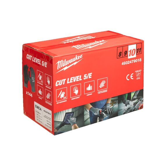 Перчатки рабочие Milwaukee 144 PACK BULK CUT E GLOVES 7／S - 4932479720, Модель: 144 PACK BULK CUT E GLOVES 7／S, Цвет: Серый, черный, внеший вид