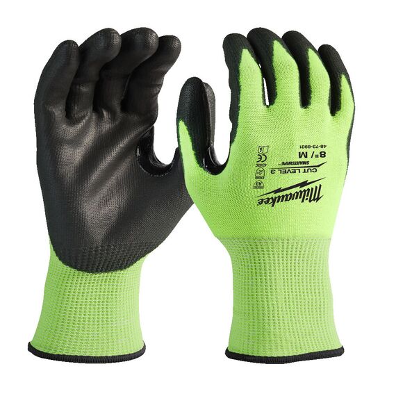 Перчатки рабочие Milwaukee 144 PACK BULK HI-VIS CUT C GLOVES 7／S - 4932479722, Модель: 144 PACK BULK HI-VIS CUT C GLOVES 7／S, Цвет: Черный, салатовый, внеший вид