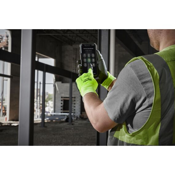 Перчатки рабочие Milwaukee HI-VIS CUT A GLOVES 9／L - 4932479918, Модель: HI-VIS CUT A GLOVES 9／L, Цвет: Черный, салатовый, внеший вид, изображение 4