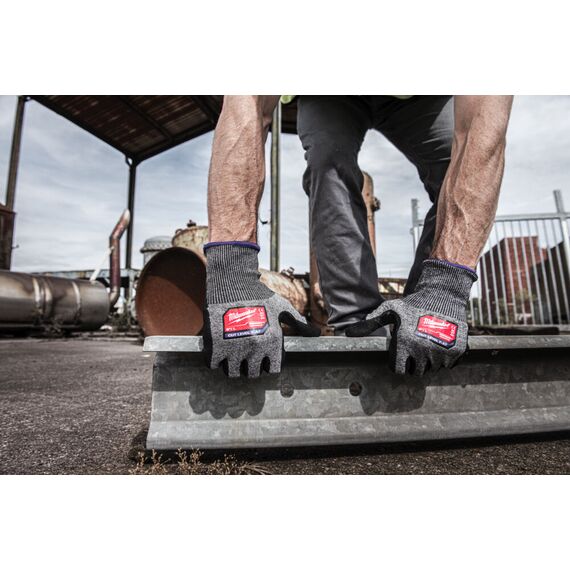Перчатки рабочие Milwaukee HIGH CUT F GLOVES 7／S - 4932492040, Модель: HIGH CUT F GLOVES 7／S, Цвет: Серый, черный, красный, внеший вид, изображение 3
