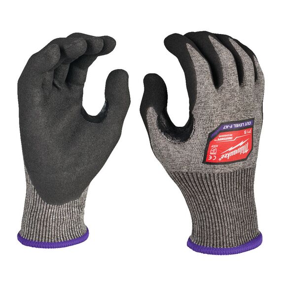 Перчатки рабочие Milwaukee HIGH CUT F GLOVES 9／L - 4932492042, Модель: HIGH CUT F GLOVES 9／L, Цвет: Серый, черный, красный, внеший вид