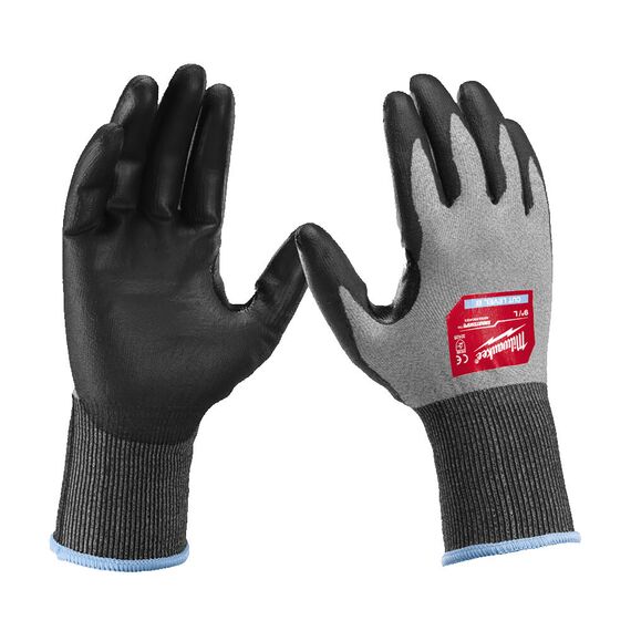 Перчатки рабочие Milwaukee Hi-Dex Cut B Gloves 9／L - 4932480493, Модель: Hi-Dex Cut B Gloves 9／L, Цвет: Серый, черный, красный, внеший вид